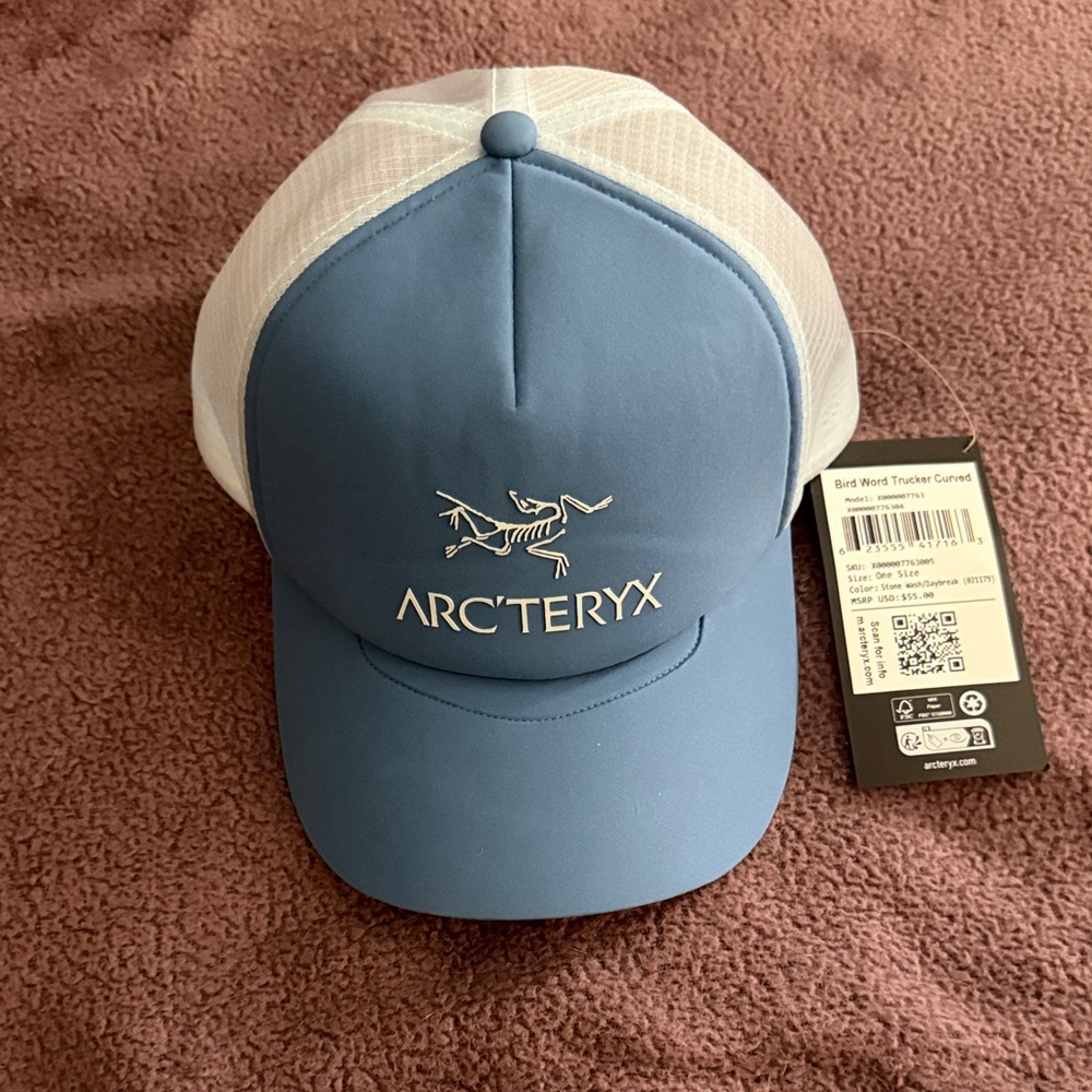 Arc'teryx Light Blue and White Cap